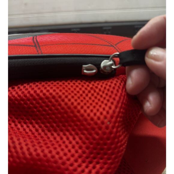 Marvel Spider-Man Face Backpack Red Black Kids Bag Disney - Picture 4 of 9